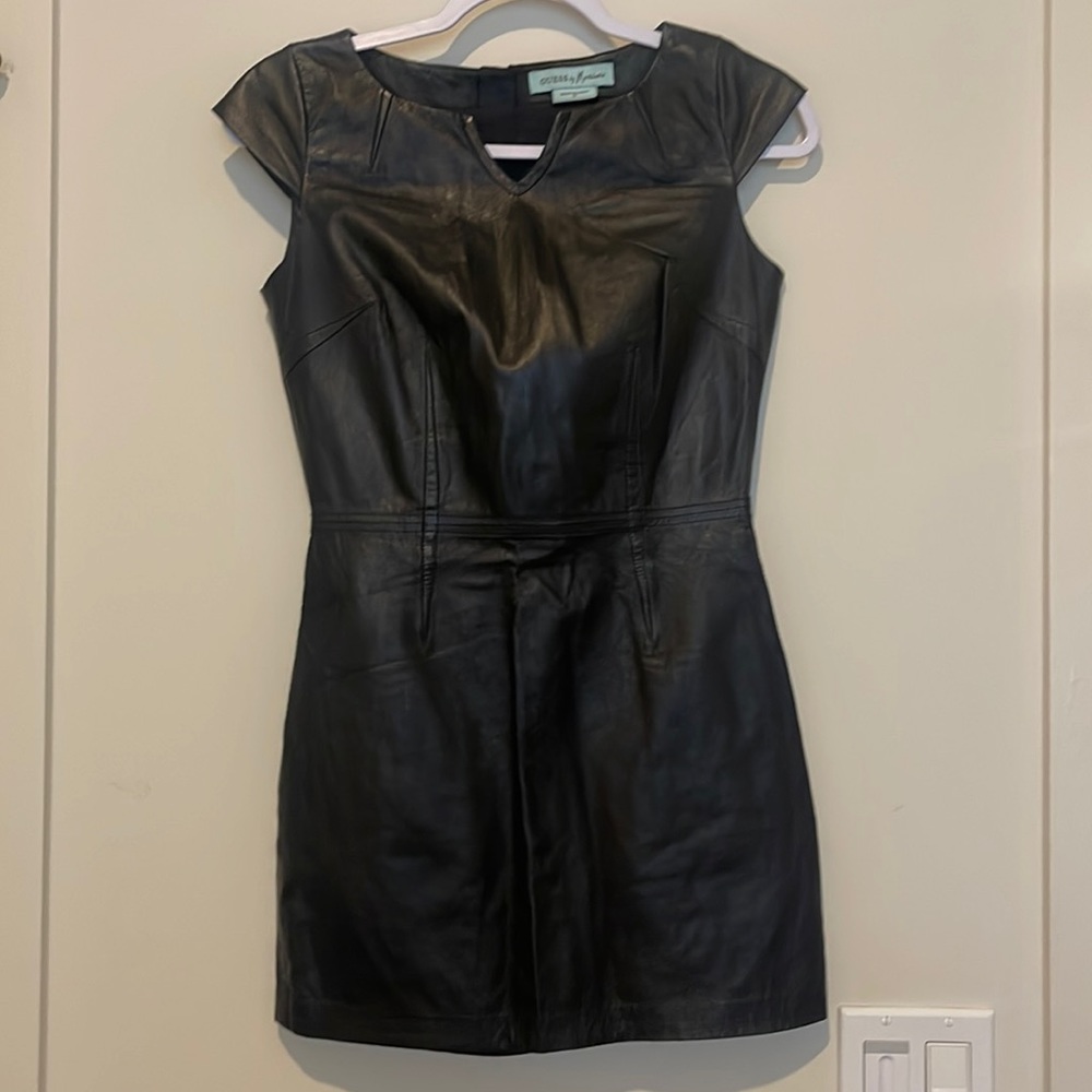 Genuine leather size 0 mini dress 👗 guess by Marciano